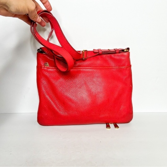 Fossil Crossbody Red Pink Purse Leather Medium - Picture 4 of 8